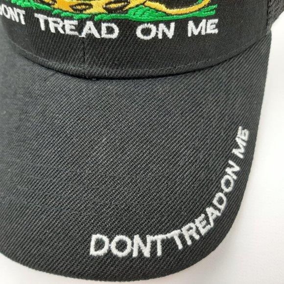 Don't Tread On Me Gadsden Men's Mesh Snapback Cap Retro Vintage Patriotic Style - Picture 3 of 6